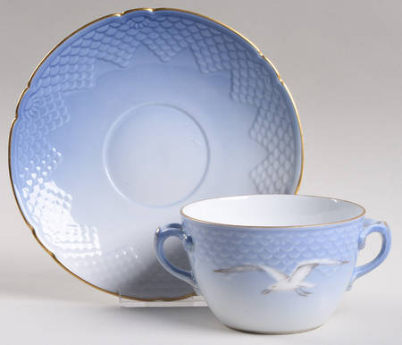 Seagull Flat Bouillon Cup & Saucer