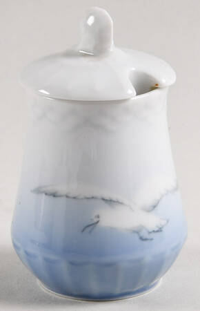 Seagull Mustard Jar & Lid W/No .Gold by Bing & Grondahl