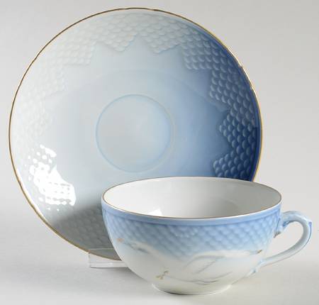 Seagull Flat Cup & Saucer Set