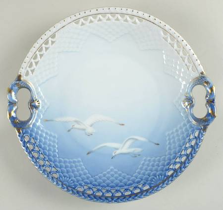 Seagull Pierced Handled Cake Plate