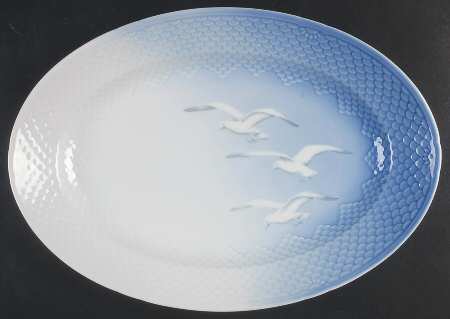 Seagull 15" Oval Serving Platter No Gold