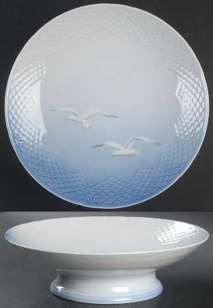 Seagull No Gold Round Compote (Height X Width)