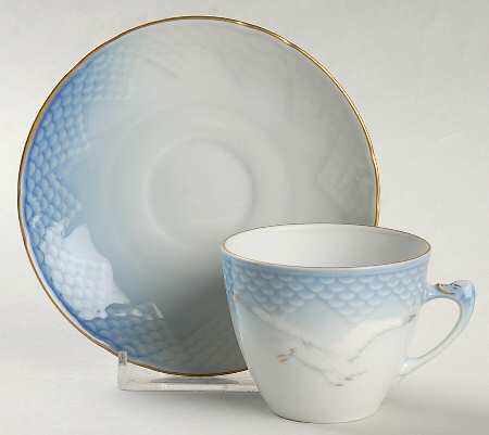 Seagull Flat Demitasse Cup & Saucer Set