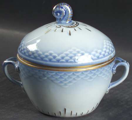 Sea Shell Sugar Bowl & Lid