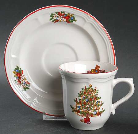 Joy To The World Flat Cup & Saucer Set