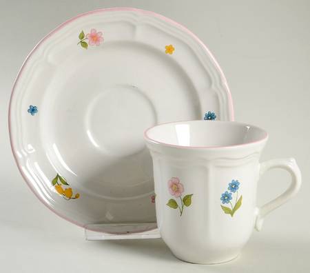 Provencal Flat Cup & Saucer Set