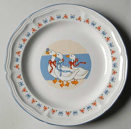 Ribbon Geese Salad Plate