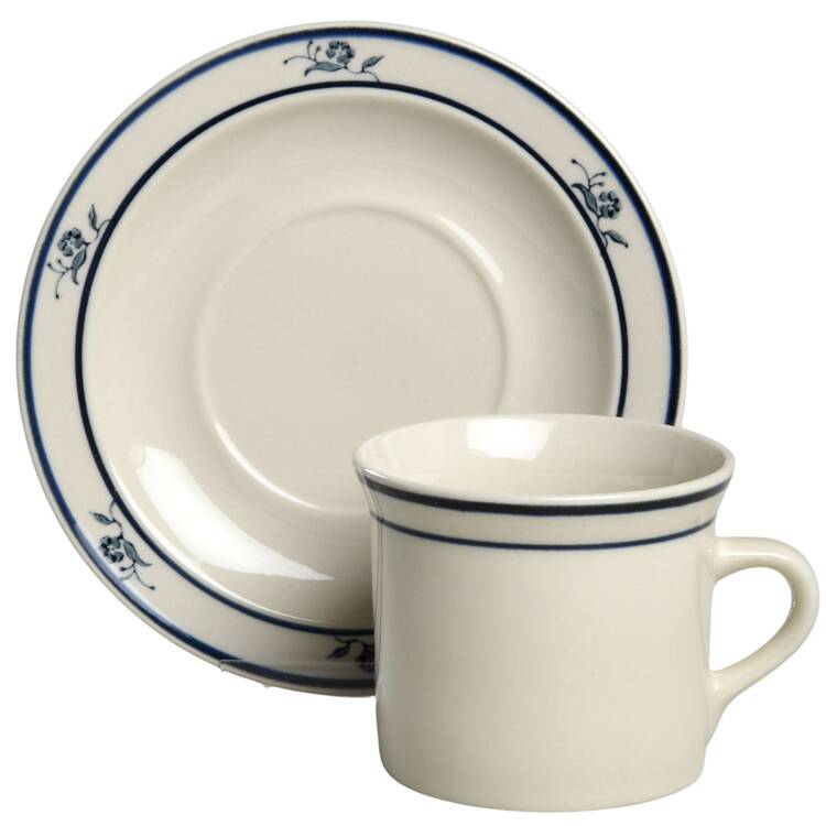 Scandia Blue Flat Cup & Saucer Set