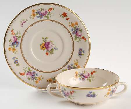 1025 (USA) Flat Cream Soup Bowl & Saucer Set