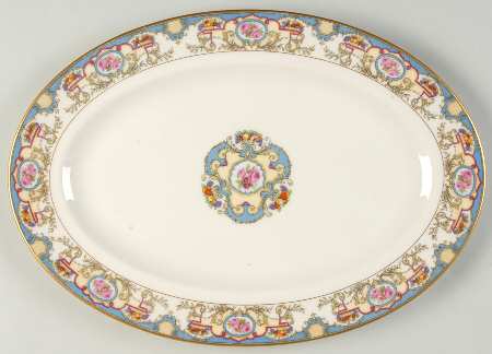 Azure (No Embossed Fruit) 13" Oval Serving Platter