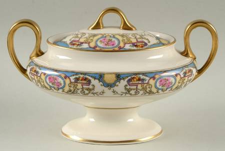 Azure (No Embossed Fruit) Sugar Bowl & Lid