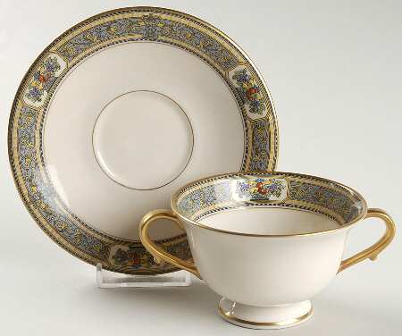 Orient Footed Bouillon Cup & Saucer