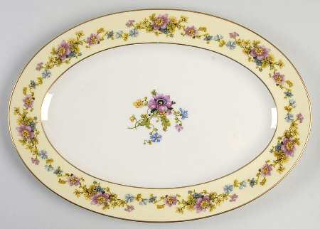 Wild Rose (USA) 12" Oval Serving Platter