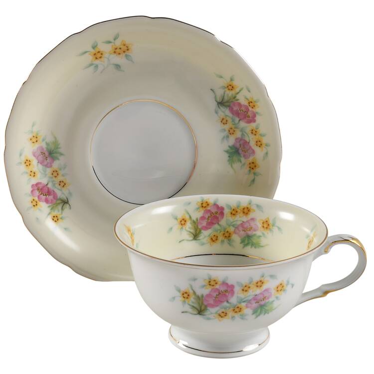 Angeles Footed Cup & Saucer Set