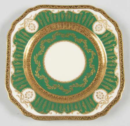Antoinette Green Square Salad Plate