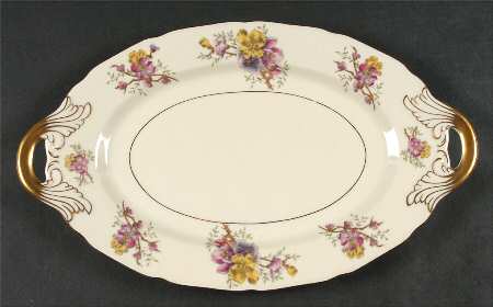 Apple Blossom (Cream Background) 14" Oval Serving Platter