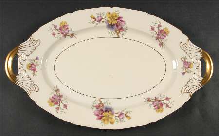 Apple Blossom (Cream Background) 18" Oval Serving Platter