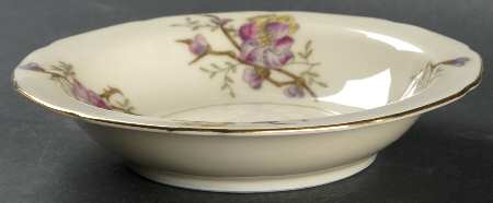 Apple Blossom (Cream Background) Rim Fruit/Dessert (Sauce) Bowl