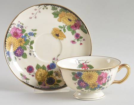 Autumnleaves Footed Cup & Saucer Set