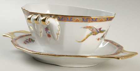 BLK5 (CZE) Gravy Boat with Attached Underplate by Black Knight