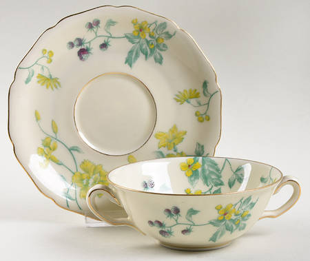 Catawba Flat Cream Soup Bowl & Saucer Set