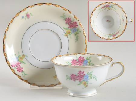 Cynthia Black Footed Cup & Saucer Set
