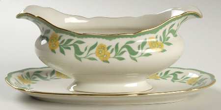 Daffodil Gravy Boat with Attached Underplate