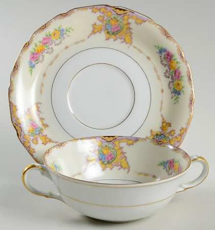 Desalvo Flat Cream Soup Bowl & Saucer Set