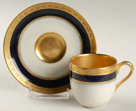 Fontainbleau Cream Flat Demitasse Cup & Saucer Set