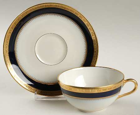 Fontainbleau Cream Flat Cup & Saucer Set