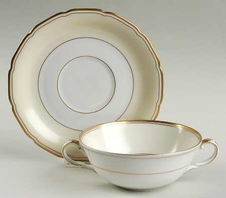 Gilda Flat Cream Soup Bowl & Saucer Set