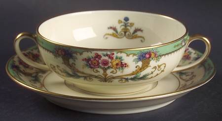 Hathaway Flat Cream Soup Bowl & Saucer Set