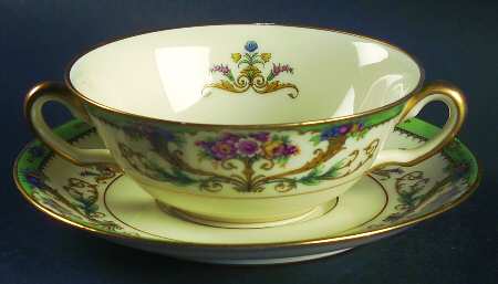 Hathaway Flat Cream Soup Bowl & Saucer Set