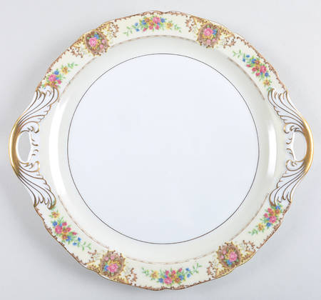 Patricia Brown Handled Cake Plate