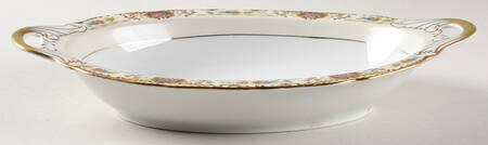 Patricia Brown 9" Oval Vegetable Bowl