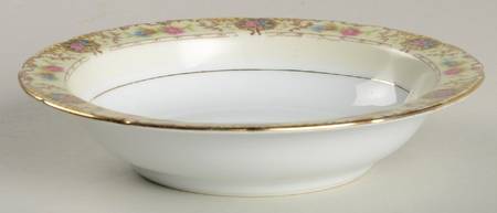 Patricia Brown Rim Fruit/Dessert (Sauce) Bowl