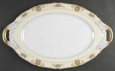 Patricia Brown 18" Oval Serving Platter