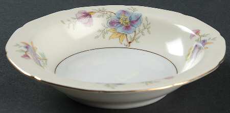 Rambler Rose Fruit/Dessert (Sauce) Bowl by Black Knight