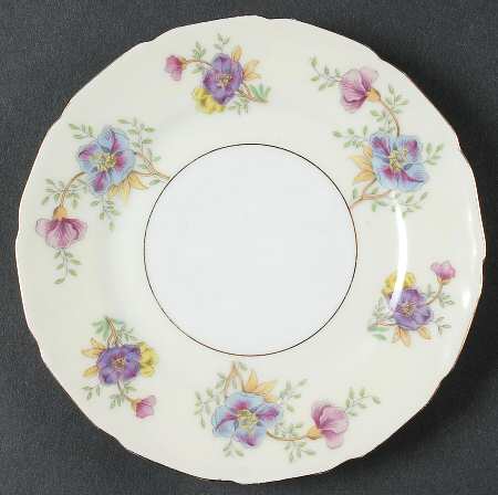 Rambler Rose Bread & Butter Plate by Black Knight