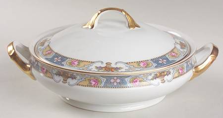 Rosari (Smooth, Fruit Basket, Blue) Round Covered Vegetable