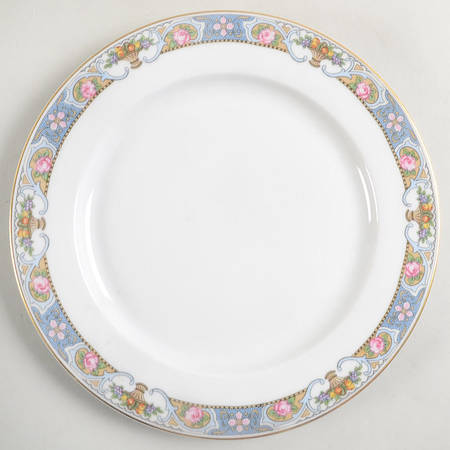Rosari (Smooth, Fruit Basket, Blue) Luncheon Plate by Black Knight