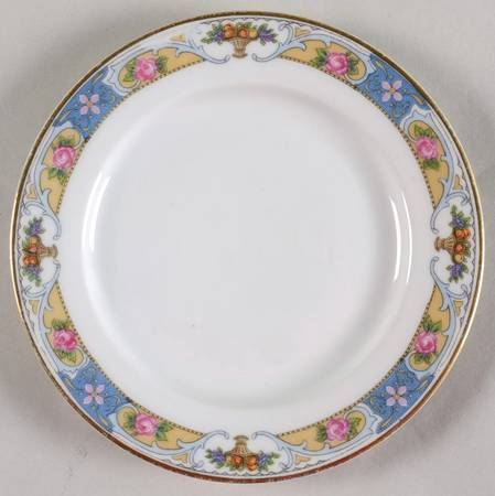 Rosari (Smooth, Fruit Basket, Blue) Bread & Butter Plate by Black Knight