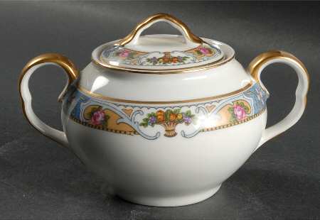 Rosari (Smooth, Fruit Basket, Blue) Sugar Bowl & Lid