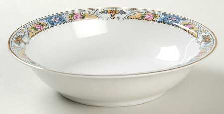 Rosari (Smooth, Fruit Basket, Blue) Coupe Cereal Bowl