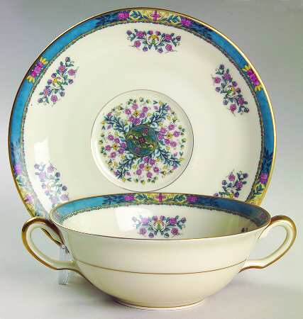 Tangiers Flat Cream Soup Bowl & Saucer Set