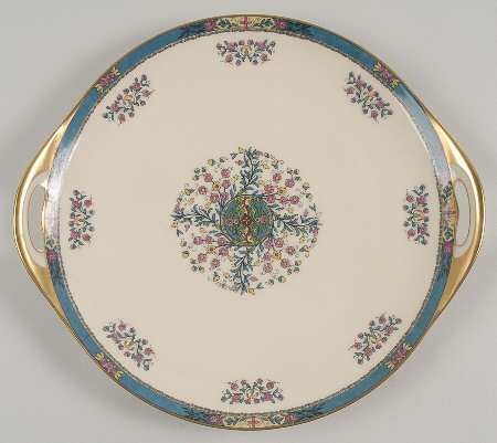 Tangiers Handled Cake Plate by Black Knight