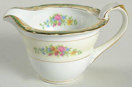 Tosca Green and White Creamer