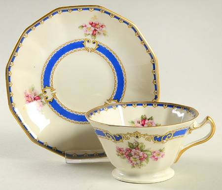 Trentino Footed Cup & Saucer Set by Black Knight