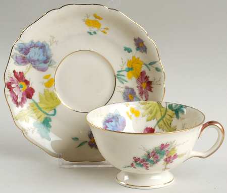 Wild Rose Footed Cup & Saucer Set
