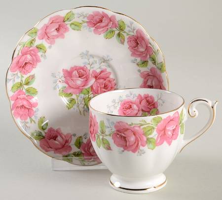 Lady Alexander Rose Footed Cup & Saucer Set